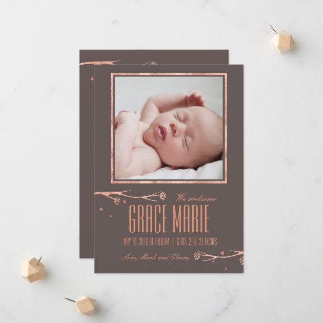 Cooper Spring Flowers Birth Announcement
