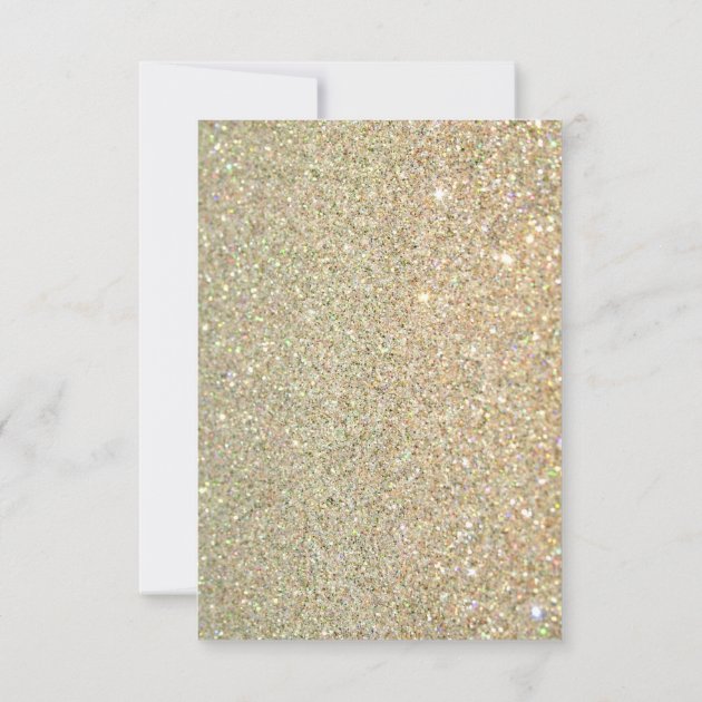 Trendy Gold Glitter Sparkles RSVP Response Card