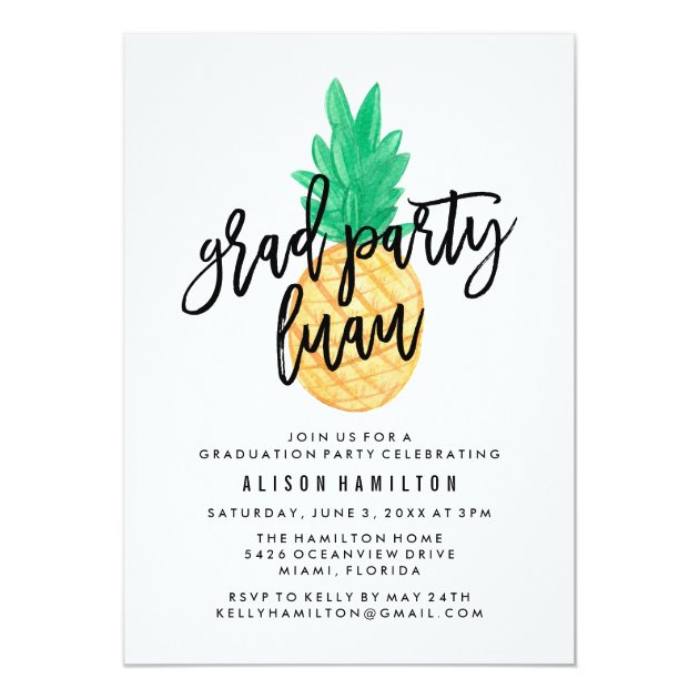 Tropical Luau | Graduation Party Invitation