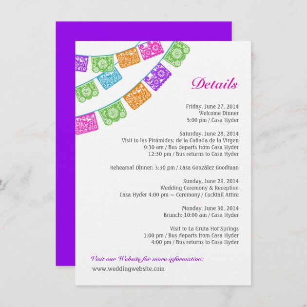 Papel Picado Wedding Details Enclosure Multicolor