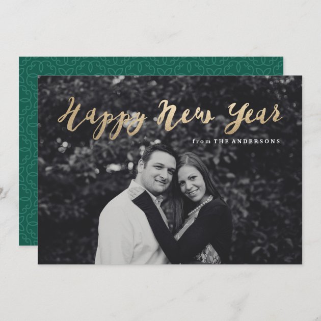 Golden New Year | Holiday Photo Card