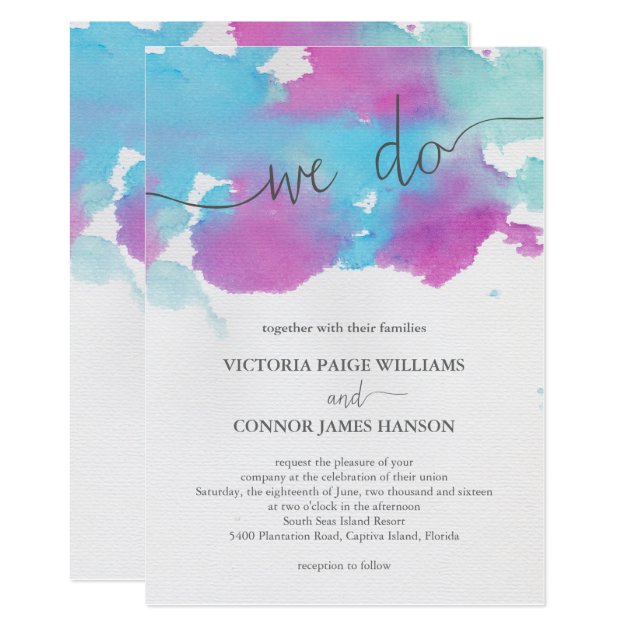 Vibrant Dreams Wedding Invitation