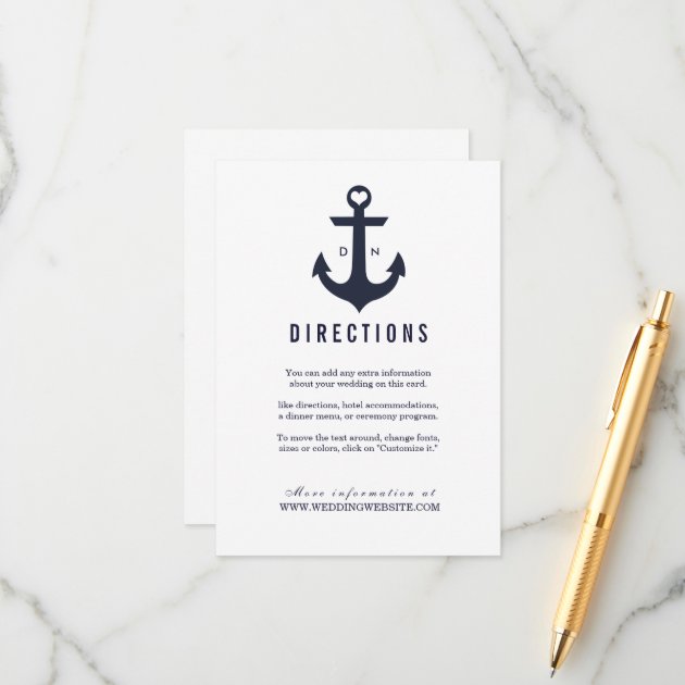 Nautical Theme | Weddings Enclosure Card