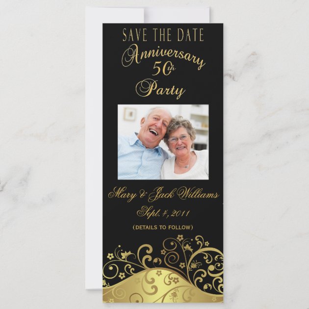 50th Anniversary Save the Date Photo Card Invite