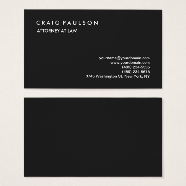 Classical Elegant Plain Professional Grey Business Card