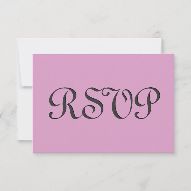 Pink and Gray RSVP Wedding Response Card S236