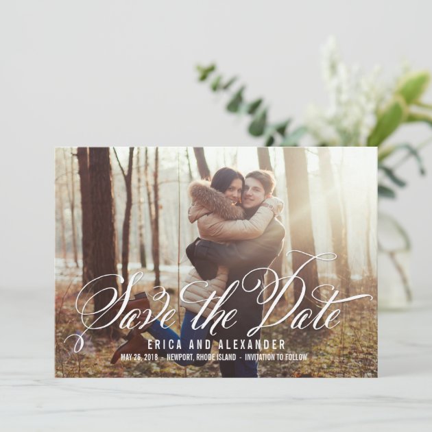Scripted Beauty Save The Date Card