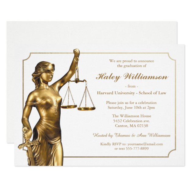 Law School Graduation Party Invitation