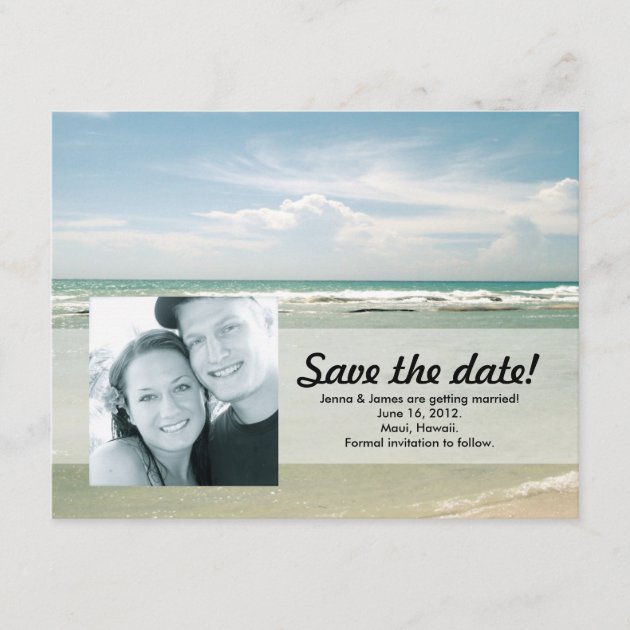 Photo Save the Date Announcement // Tropical Beach