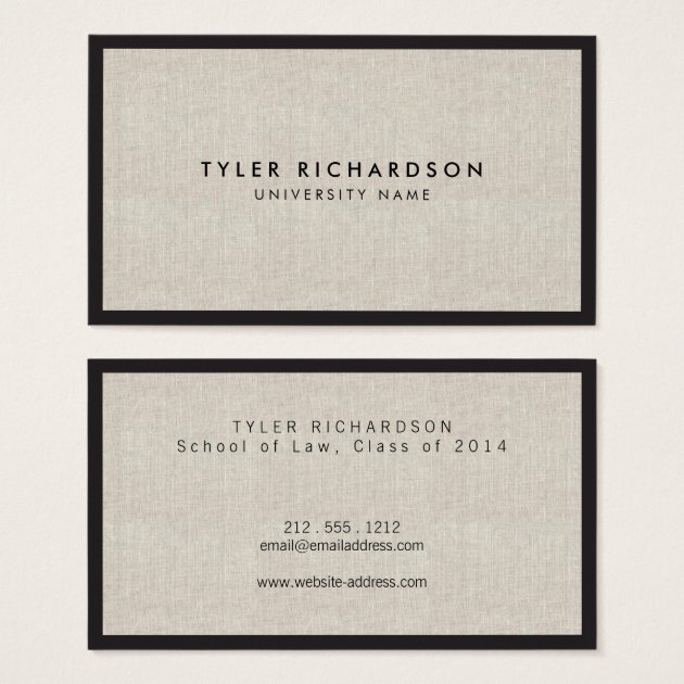 Professional New Graduate Student Business Card