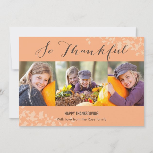 So Thankful Thanksgiving Photo Cards