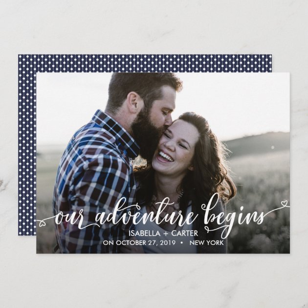 TRENDY OUR ADVENTURE BEGINS PHOTO SAVE THE DATE