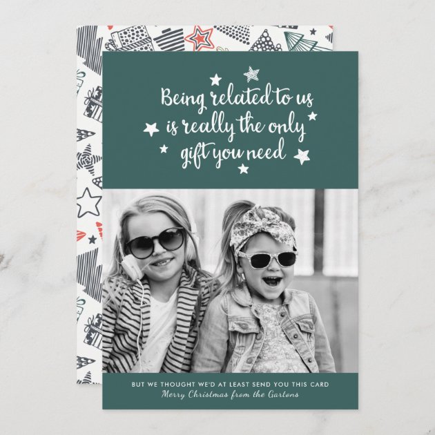 The Only Gift You Need | Holiday Photo Card | Dark