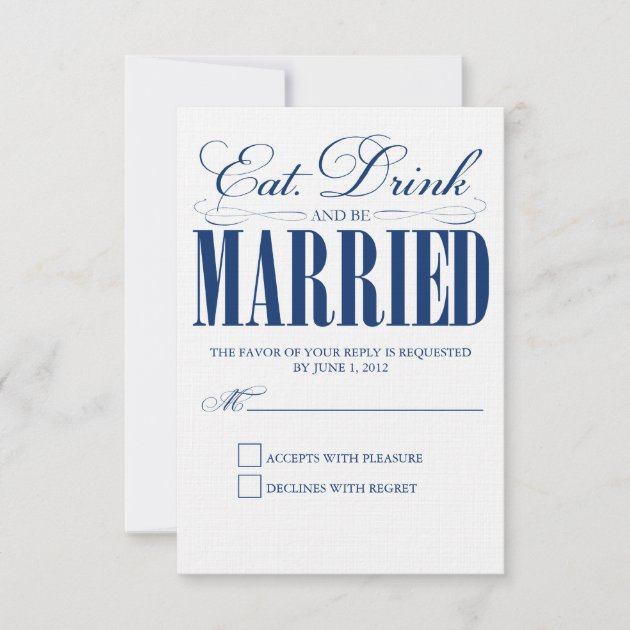 Royal Eat, Drink & Be Married | Response Card