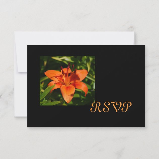 Orange Lily RSVP Cards