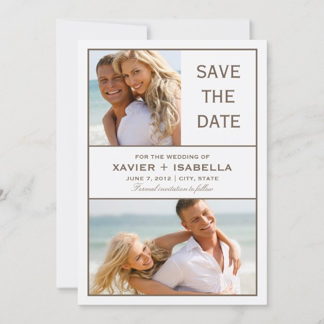 Save The Date Collage | White