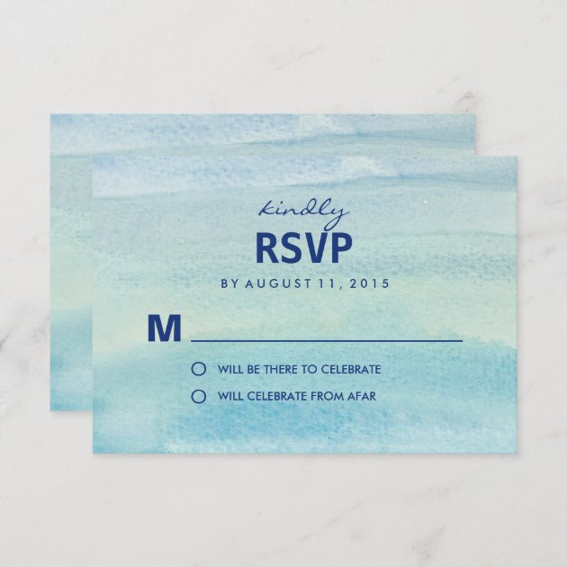 Watercolor Ocean RSVP /Wedding Response Cards