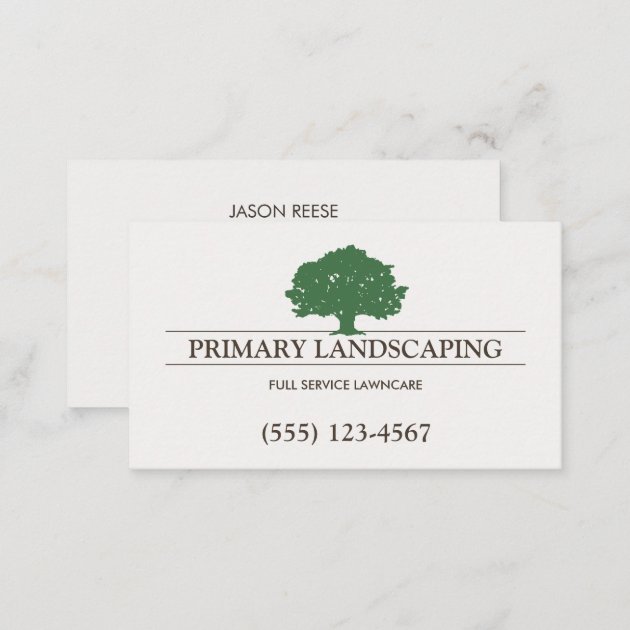 Tree Service and Lawn Care Landscaper Business Card (back side)