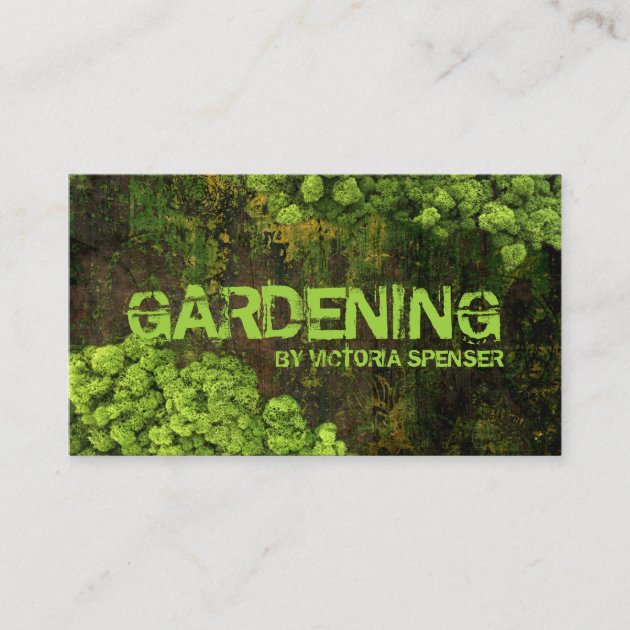 Landscaping Gardening Lawn Care Nature Architect Business Card (front side)