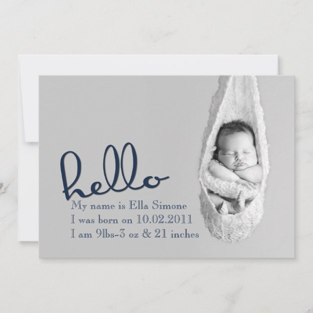 Hello Baby - Birth Announcement