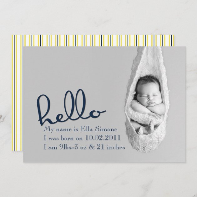 Hello Baby - Birth Announcement