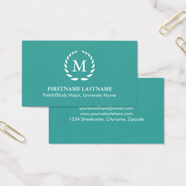 Elegant & Modern Student Business Cards