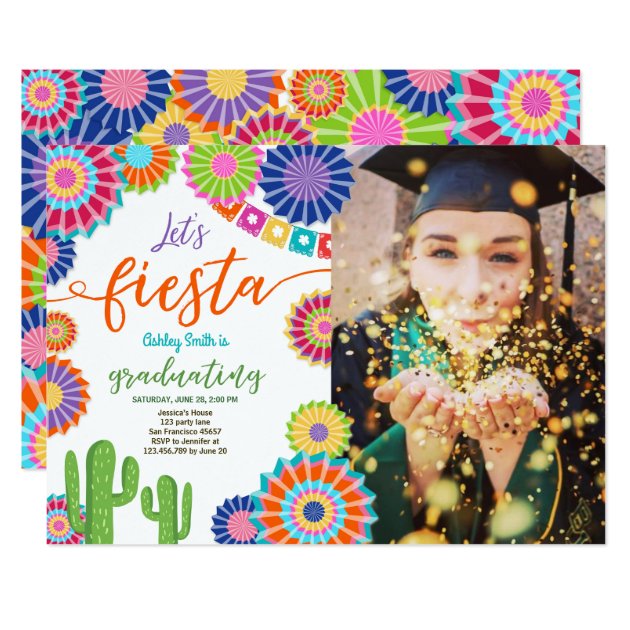 Let's Fiesta Graduation Invitation Mexican Party