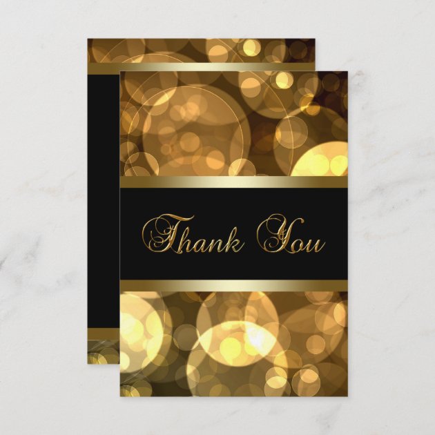 Black Gold Thank You Cards