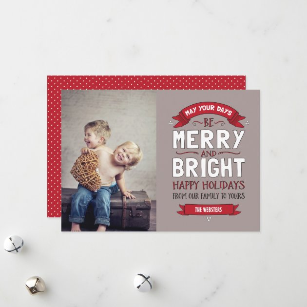 Big Bright & Merry Holiday Photo Card