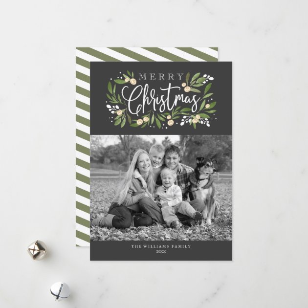 Christmas Holly-Holiday Photo Card