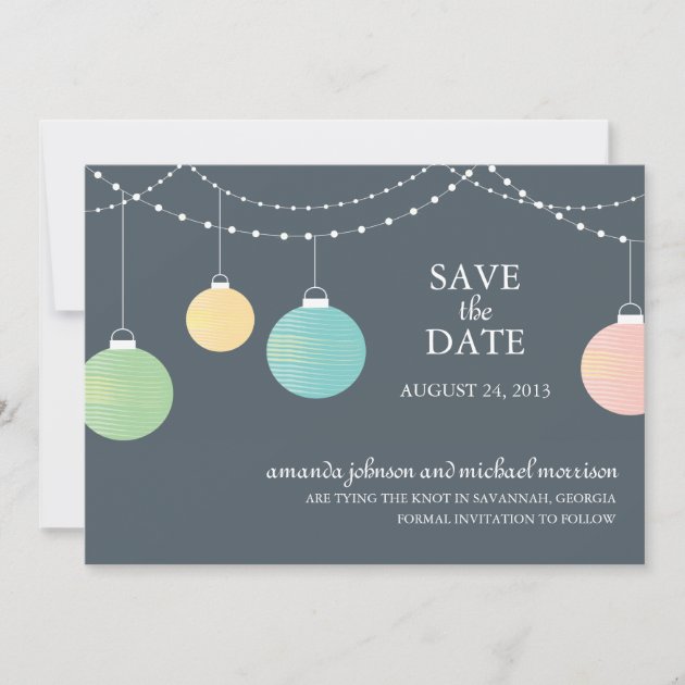 Paper Lantern Wedding Save the Date