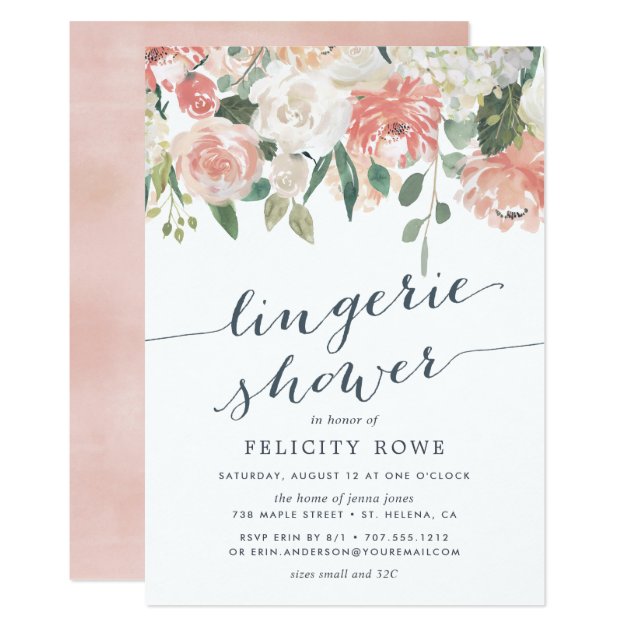 Midsummer Floral | Lingerie Shower Invitation