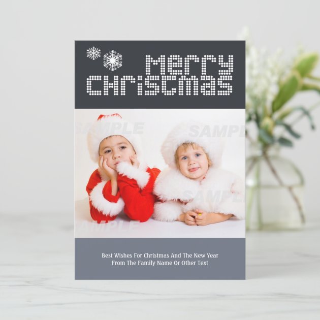 Modern Dotted Text Christmas Photo Template