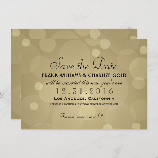 Wedding Save The Date | Champagne Gold