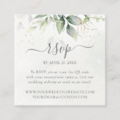 Eucalyptus Wedding Website QR Code RSVP Enclosure Card | Zazzle
