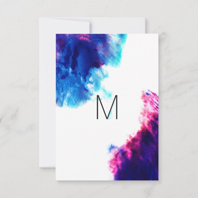 Modern Watercolor Smudges Thank You Cards