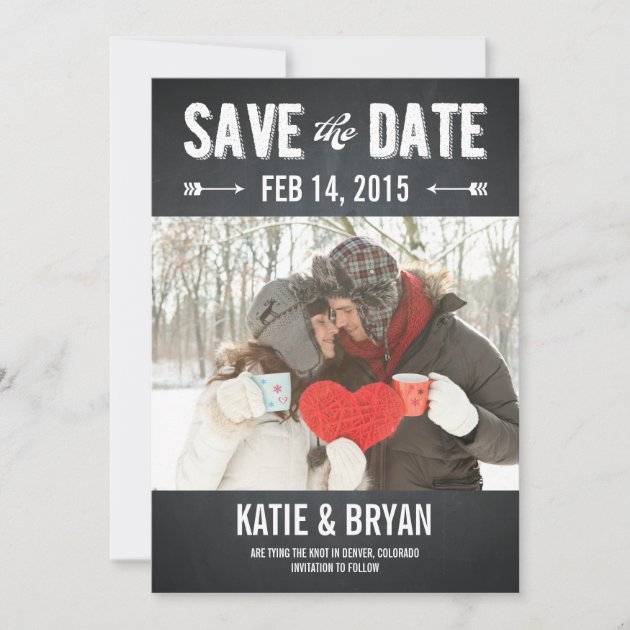 Bold Chalkboard Save The Date Cards