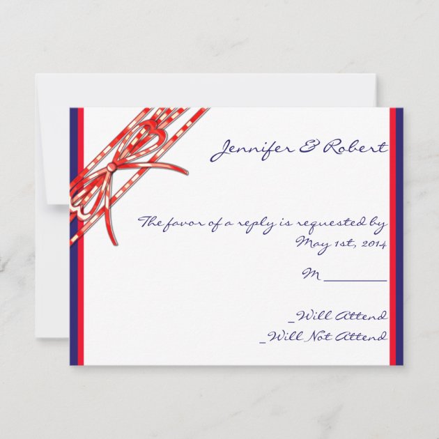 Red White and Blue Response Card