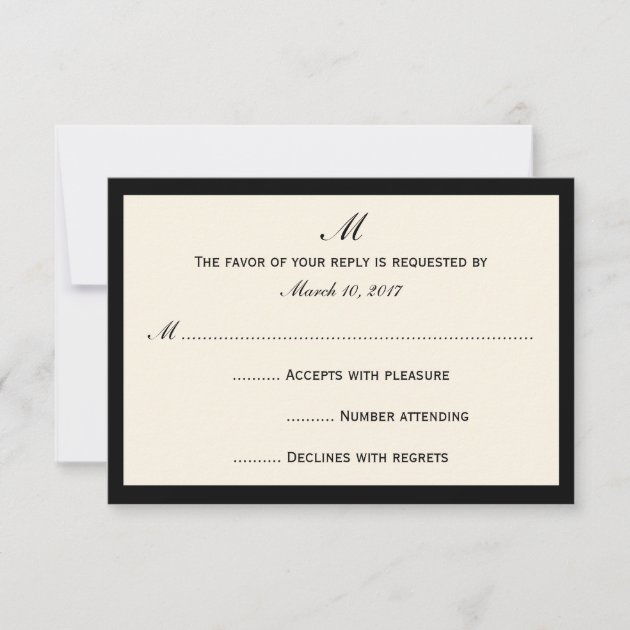 Cheap RSVP Invitation Cards Your Color Border