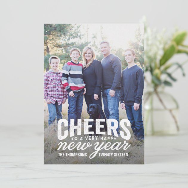 Bold New Years Holiday Photo Card