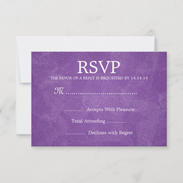 Elegant Wedding RSVP Romantic Paris Purple