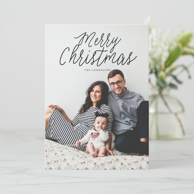 MERRY CHRISTMAS Photo Christmas Greeting Card