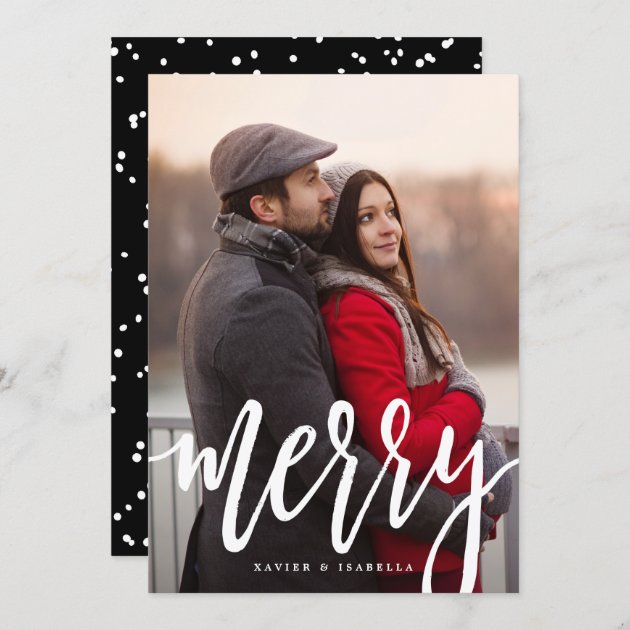 Scripted Merry Holiday Photo Card