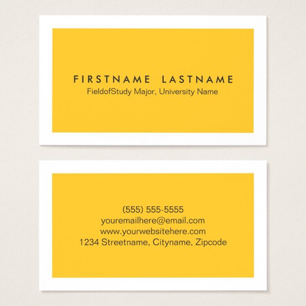 Simple Modern Student Business Cards