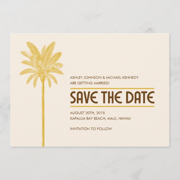 Tropical Beach Save The Date Cards