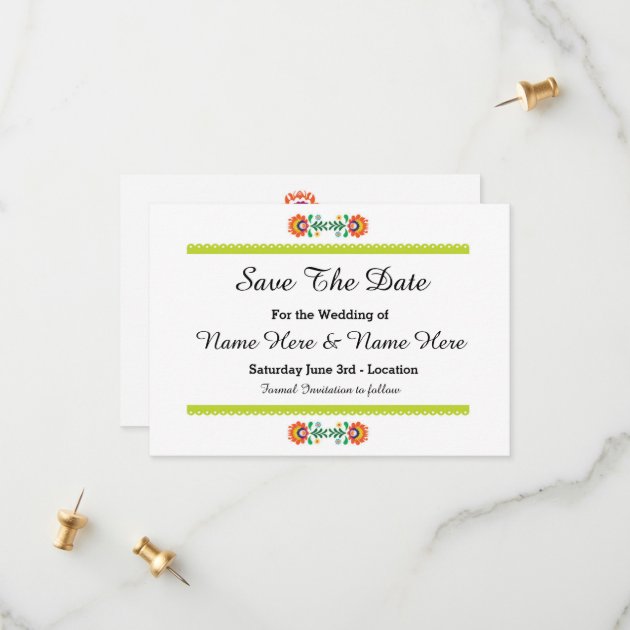Save The Date Fiesta Mexican Lime Wedding Invites