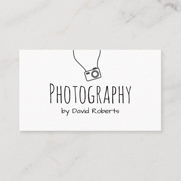 Photography Hand Script Minimalist Business Card (front side)