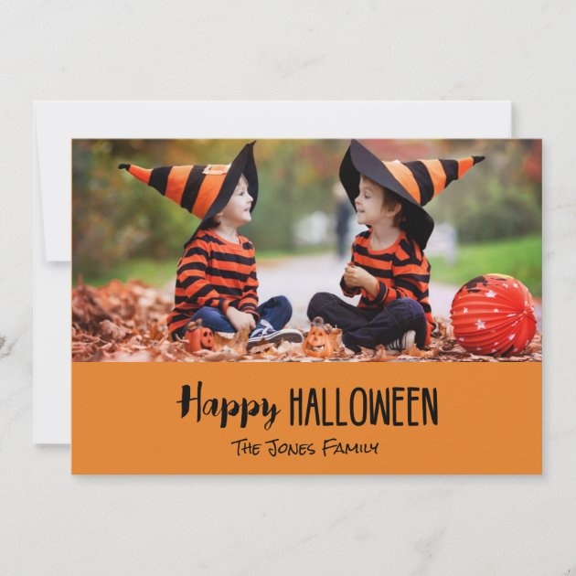Cute Personalized Halloween Photo Card