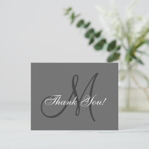 Elegant Monogram | Wedding Thank You Card