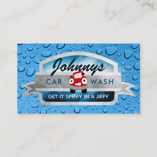 Car Wash Slogans Business Cards (front side)
